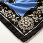 ADORNED SADDLE SILK SCARF