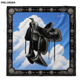 ADORNED SADDLE SILK SCARF