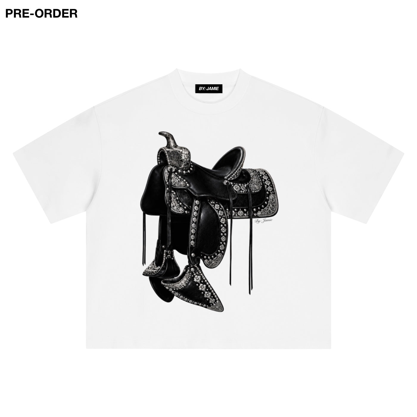 ADORNED SADDLE T-SHIRT