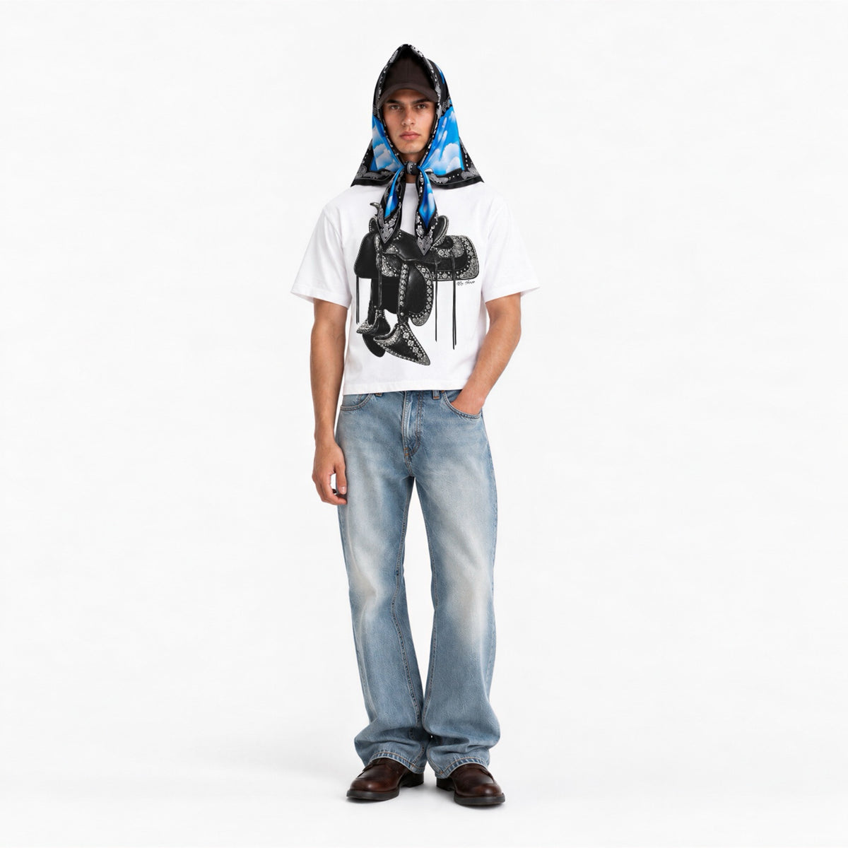ADORNED SADDLE T-SHIRT